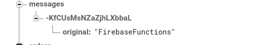 Firebase functions result